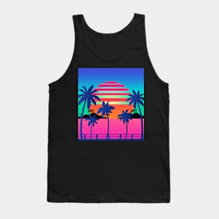 Vaporwave Summer Sunset Aesthetic Tank Top